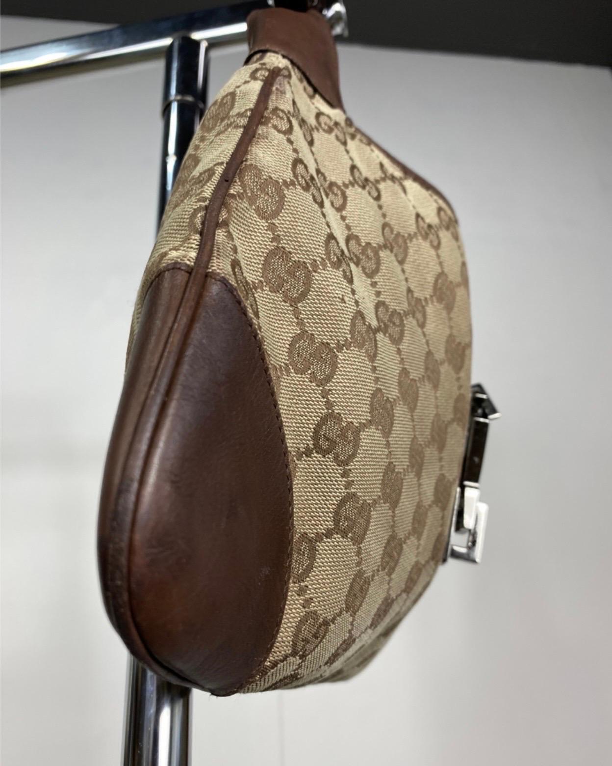 Gucci vintage monogram brown Jackie bag In Good Condition In Carnate, IT