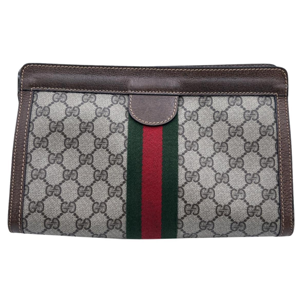 Gucci Multicolor Fabric Limited Edition Tom Ford Horsebit Chain Clutch ...