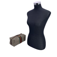 Gucci Vintage Monogram Canvas Ophidia Clutch Wash Cosmetic Bag