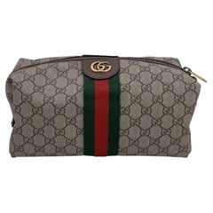 Gucci Vintage Monogram Canvas Ophidia Clutch Wash Cosmetic Bag