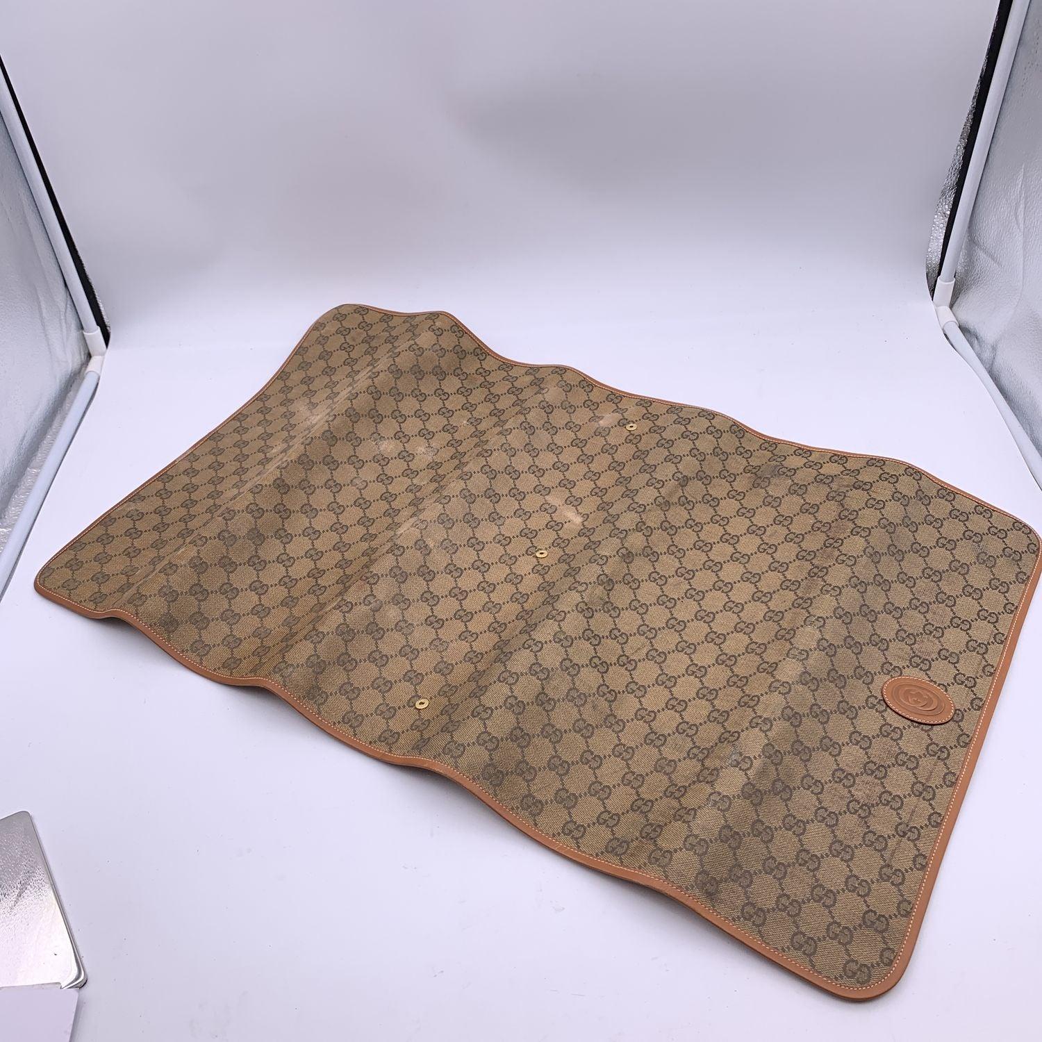 Gucci Vintage Monogram Canvas Travel Tie Holder Case with Defects For Sale 1