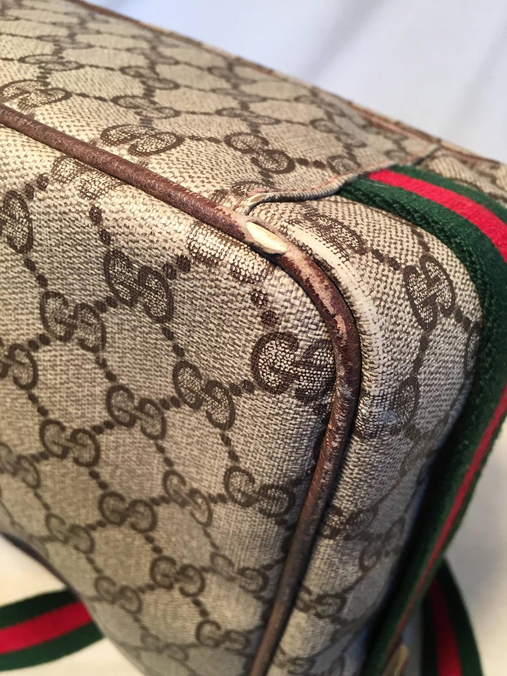 Gucci Vintage Monogram Customized Ladybug Reporter Messenger Shoulder Bag For Sale 5