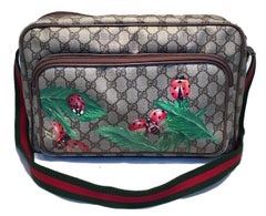 Gucci Vintage Monogram Customized Ladybug Reporter Messenger Shoulder Bag