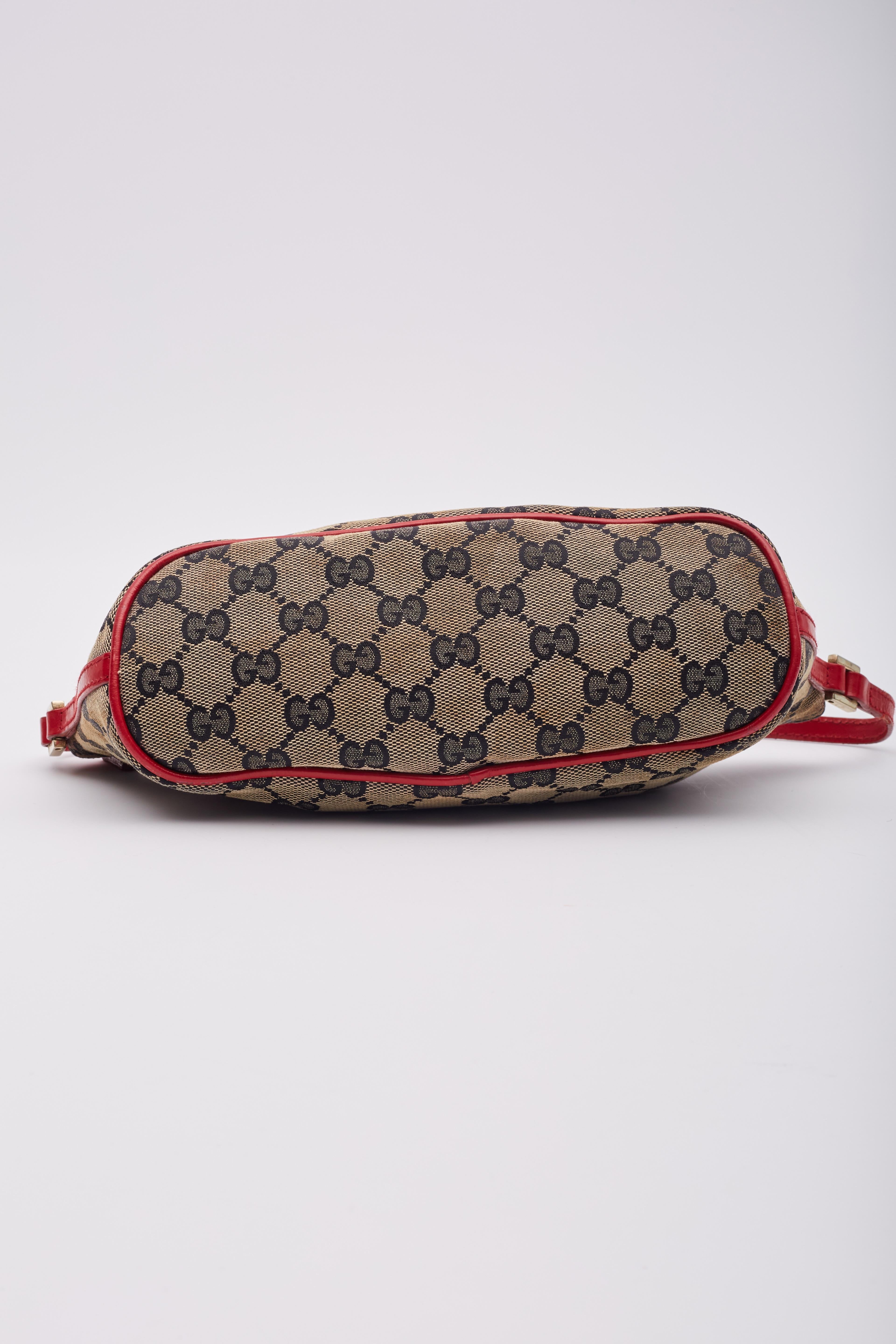 Gucci Borsa Monogram Vintage Rosso Nero Barca Pochette 2