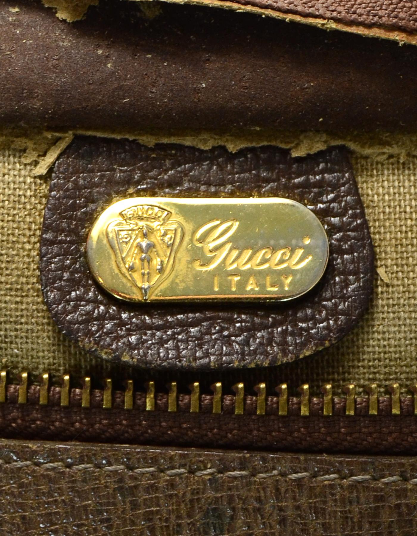 Gucci Vintage Monogram Supreme XL Portfolio Clutch W/ Web 3