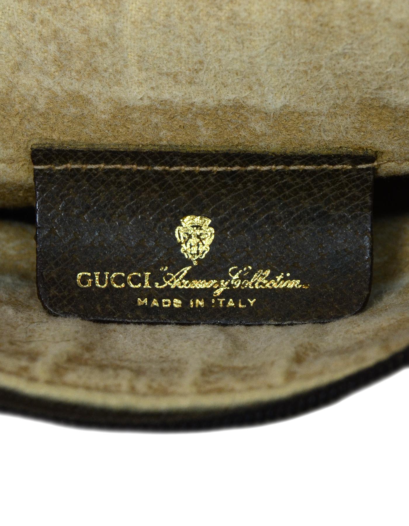 Gucci Vintage Monogram Supreme Zip Top Pochette Bag 3