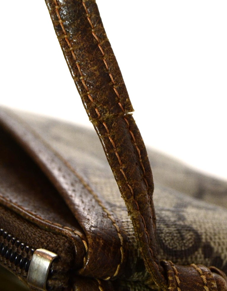 Gucci Vintage Monogram Supreme Zip Top Pochette Bag For Sale At 1stdibs