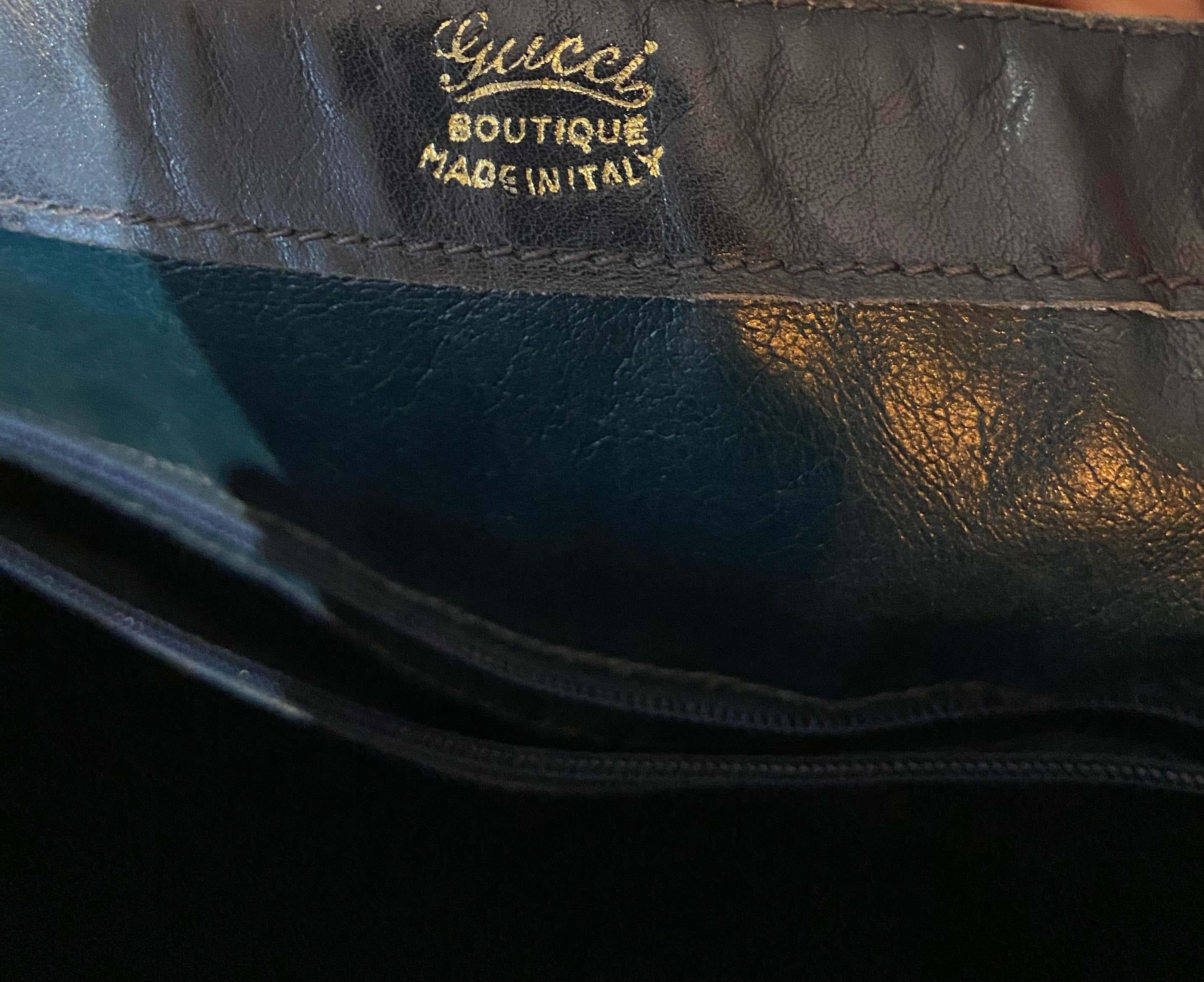 Gucci Vintage Navy GG Logo Tote Bag 2