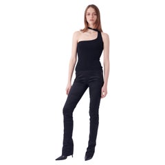 Gucci Vintage One-Shoulder Black Silk Top