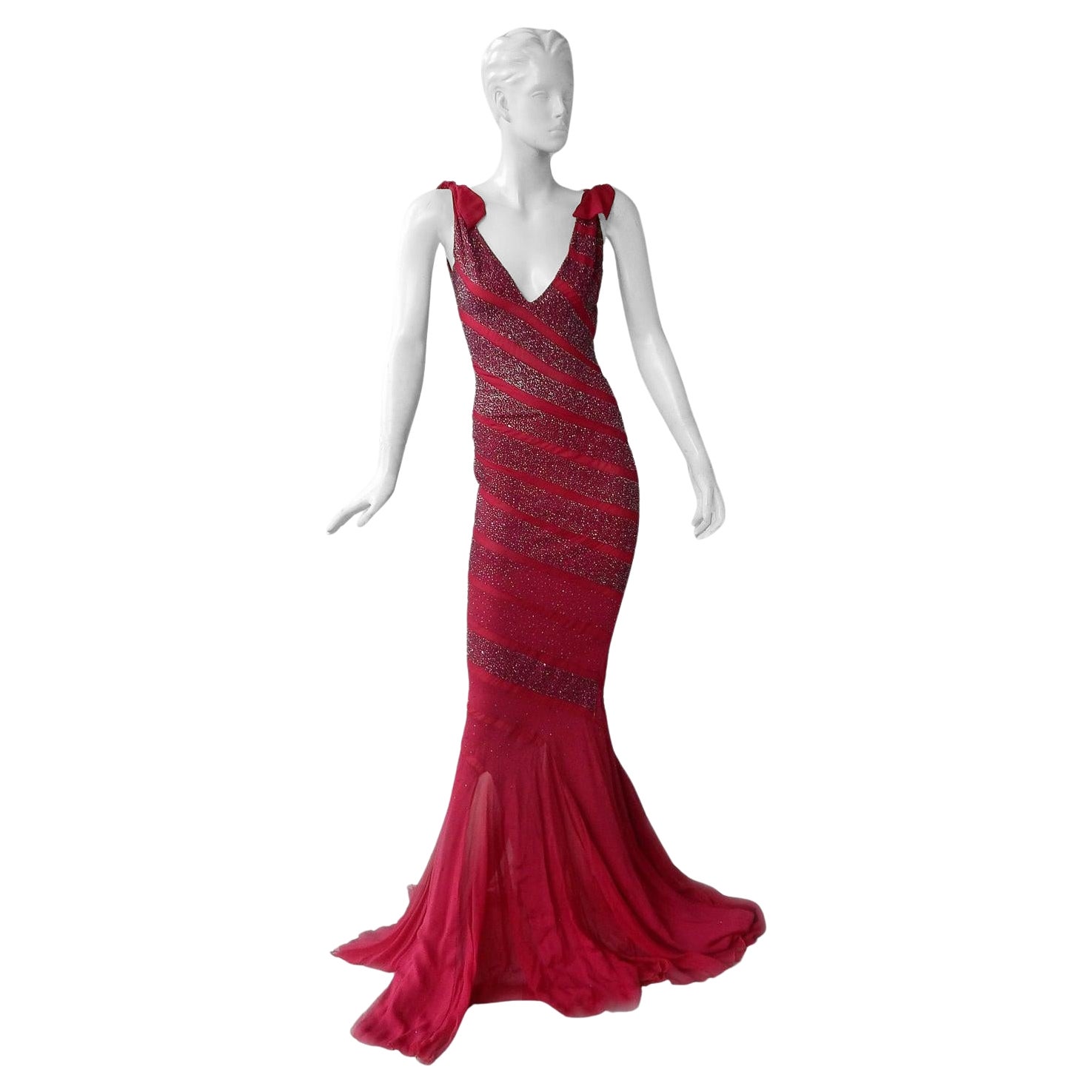 Robe de soirée perlée Gucci Vintage Opulent   NWT