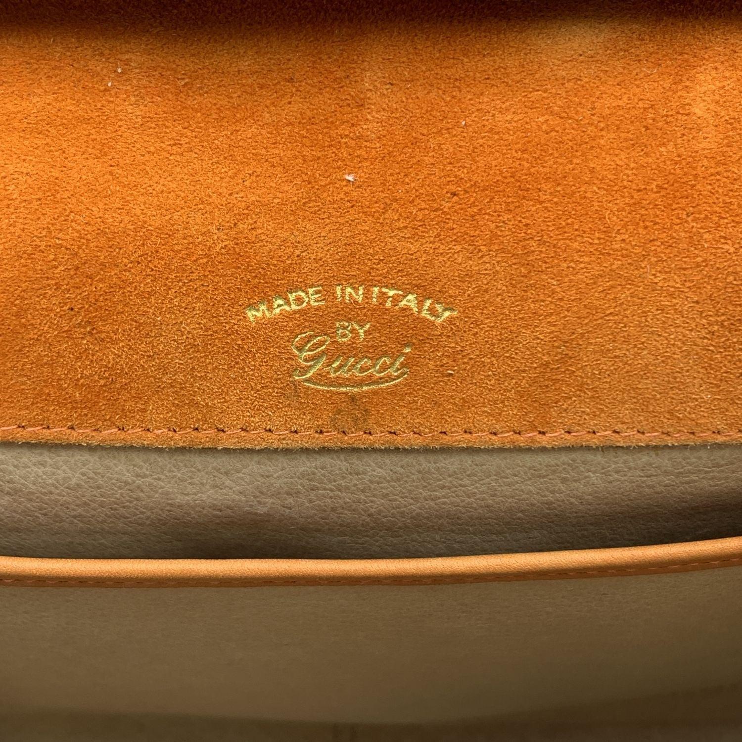Women's Gucci Vintage Orange Suede Convertible Flap Shoulder Bag