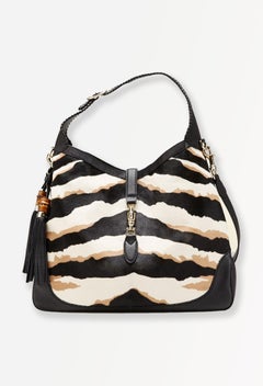 Gucci Vintage Oversized Jackie Bag in Pony Hair Zebra