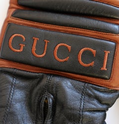 Gucci Vintage Padded Leather Ski Gloves