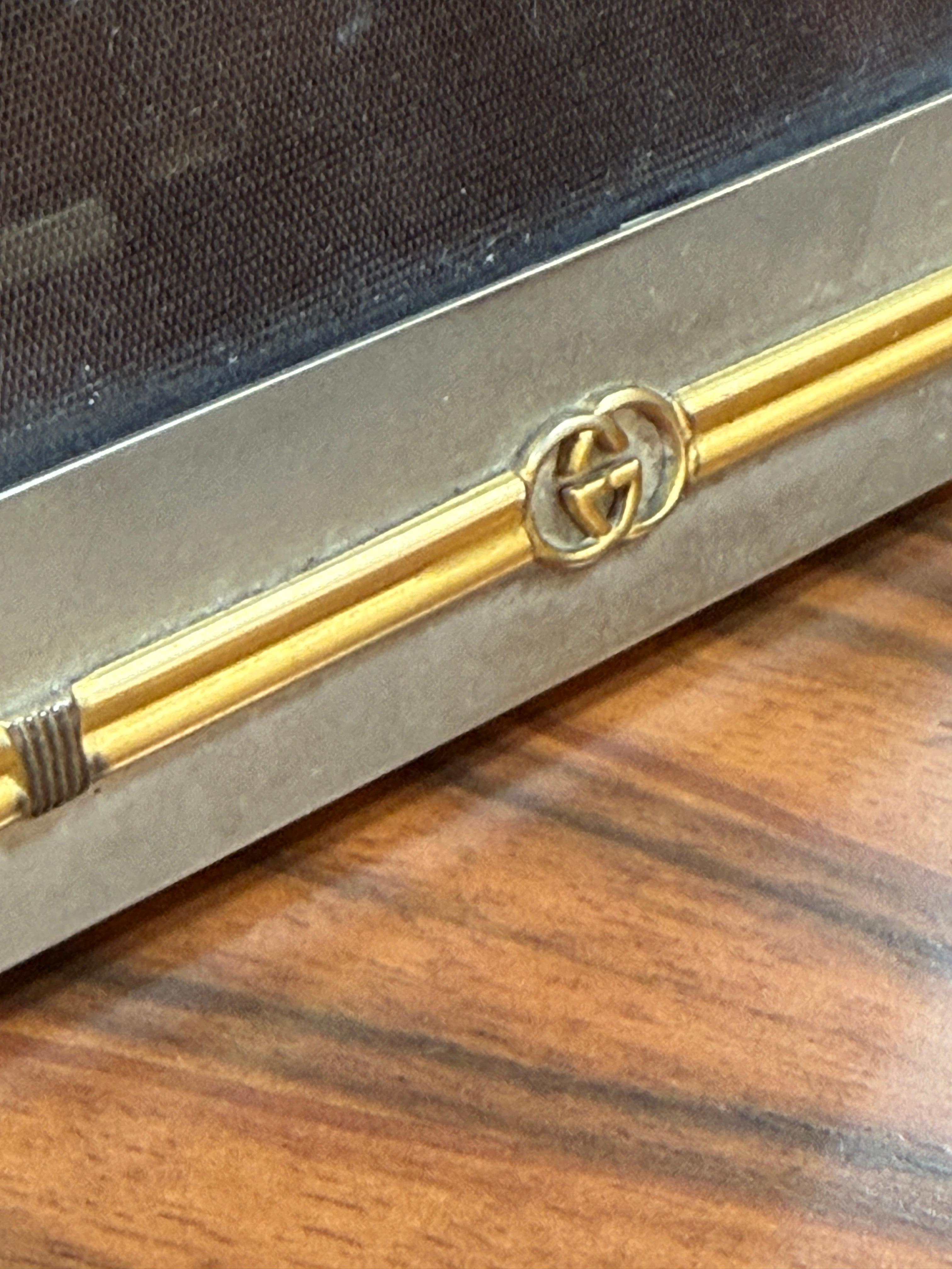 Gucci Vintage Bilderrahmen mit Details im Bambus-Stil (Italienisch) im Angebot