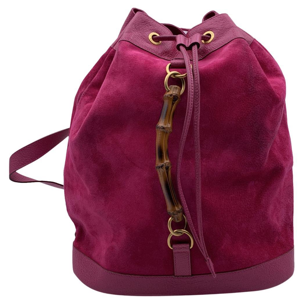 pink suede backpack