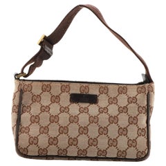 Gucci Vintage Pochette Shoulder Bag GG Canvas Small