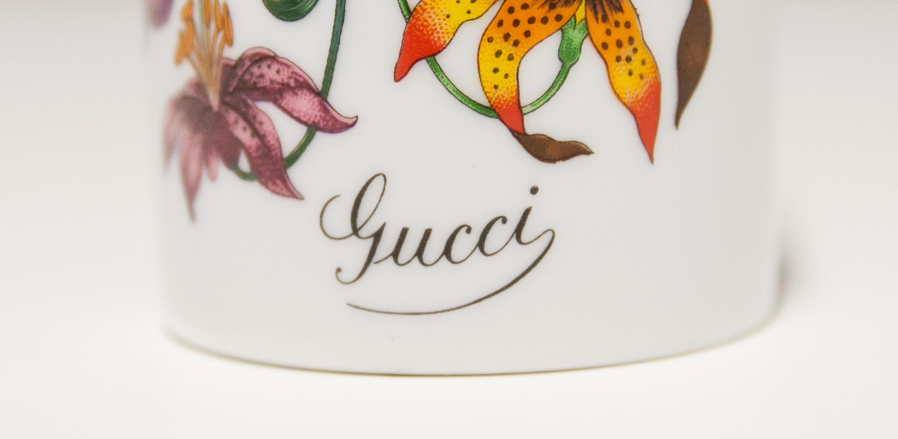 Gucci Vintage Porcelain Toothbrush Mug Richard Ginori 1970s In Good Condition For Sale In Munich, DE