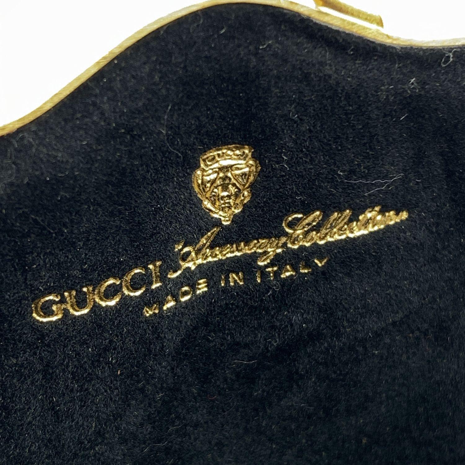Gucci Vintage Rare Gold Metal GG Monogram Evening Bag Minaudiere 2