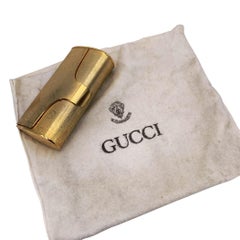 Gucci Vintage Rare Gold Metal GG Monogram Evening Clutch Bag