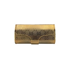Gucci Vintage Rare Gold Metal GG Monogram Evening Clutch Bag Gucci Vintage Rare Gold Metal GG Monogram Evening Clutch Bag
