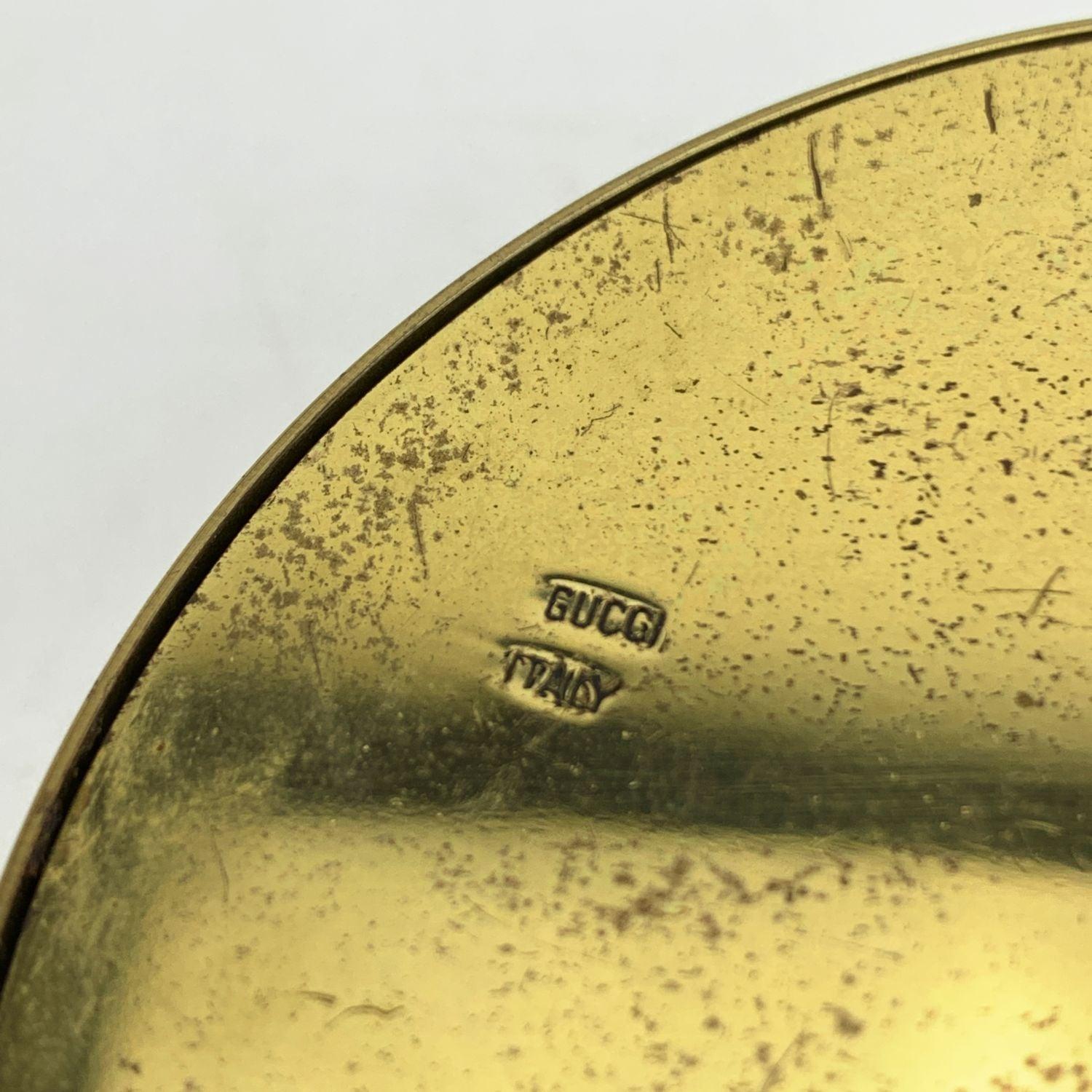 Gucci, horloge de table vintage rare en métal doré et argenté Unisexe en vente