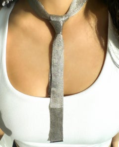 Gucci Collana a maglia in oro bianco vintage e raro