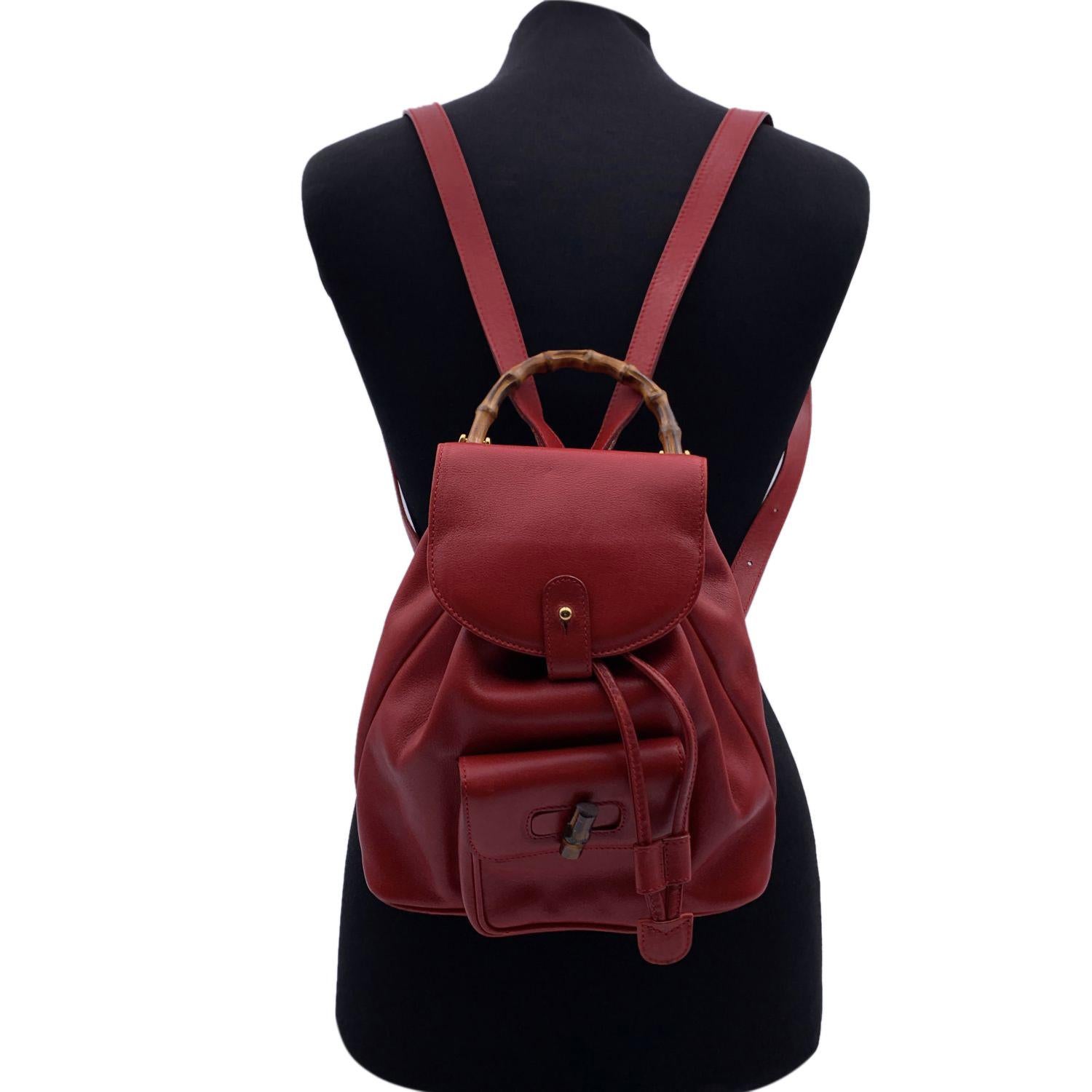 gucci red mini backpack