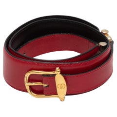 Gucci Vintage Red Leather Belt