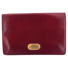 Gucci Vintage Red Leather Wristlet Clutch Bag Handbag Purse