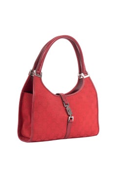 Gucci Vintage Red Monogram Jackie Handbag