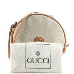 Gucci Vintage Round Crossbody Bag Micro GG Coated Canvas