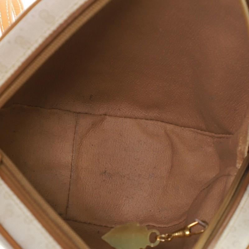 Beige Gucci Vintage Round Crossbody Bag Micro GG Coated Canvas