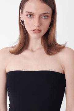Gucci Vintage S/S 1998 Black Tube Dress with Leather Buckle