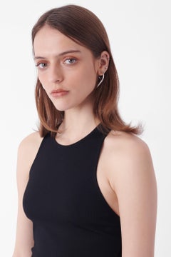 Gucci Vintage S/S 1998 G Logo Buckle Racerback Black Mini Dress