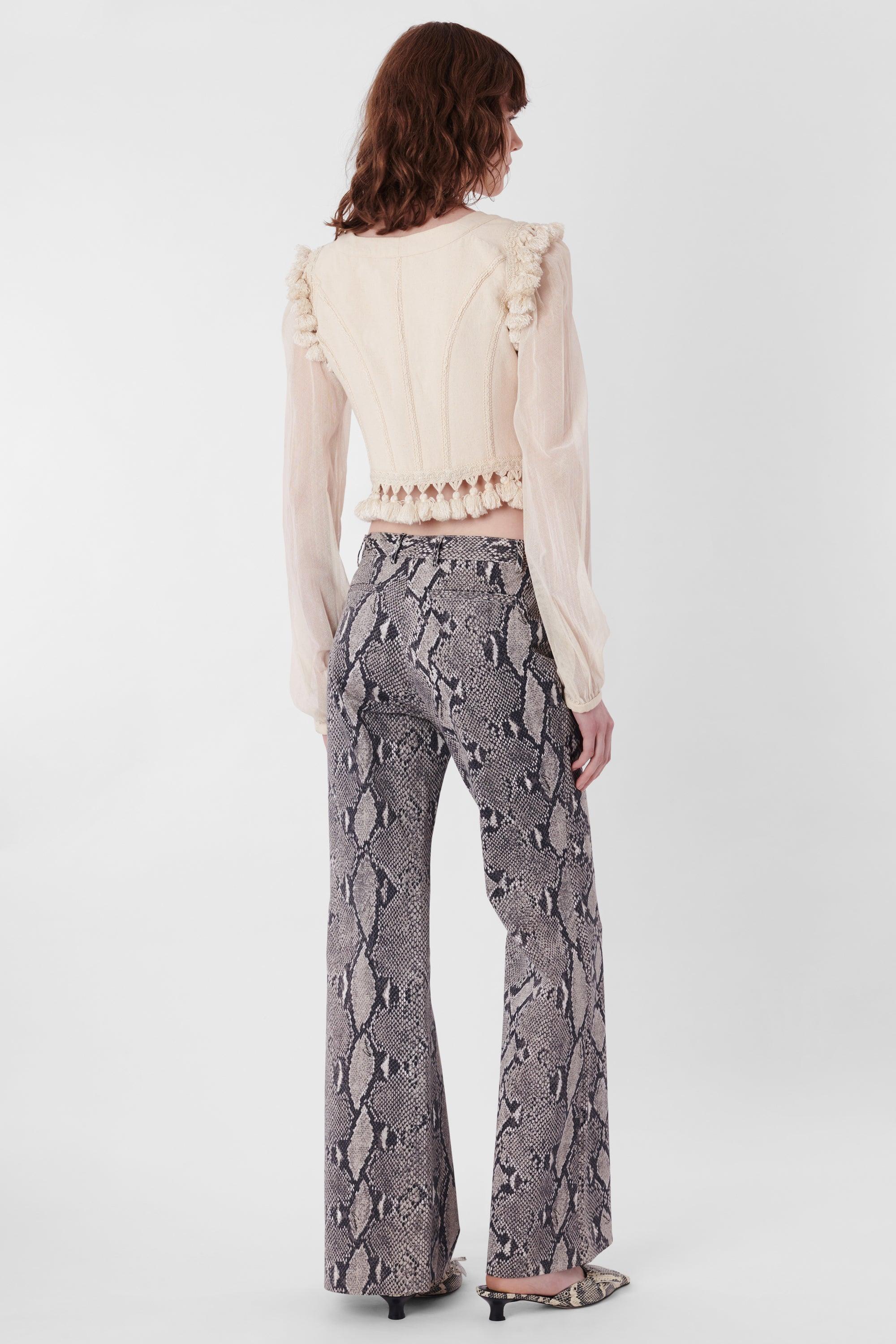 Pantalon vintage Gucci S/S 2000 imprimé python Excellent état - En vente à London, GB