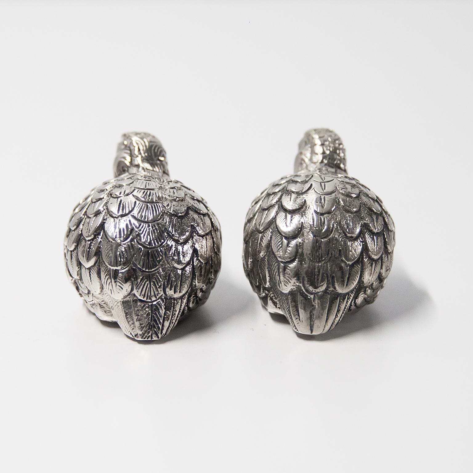 italien Gucci Vintage Salt Pepper Quail 1970