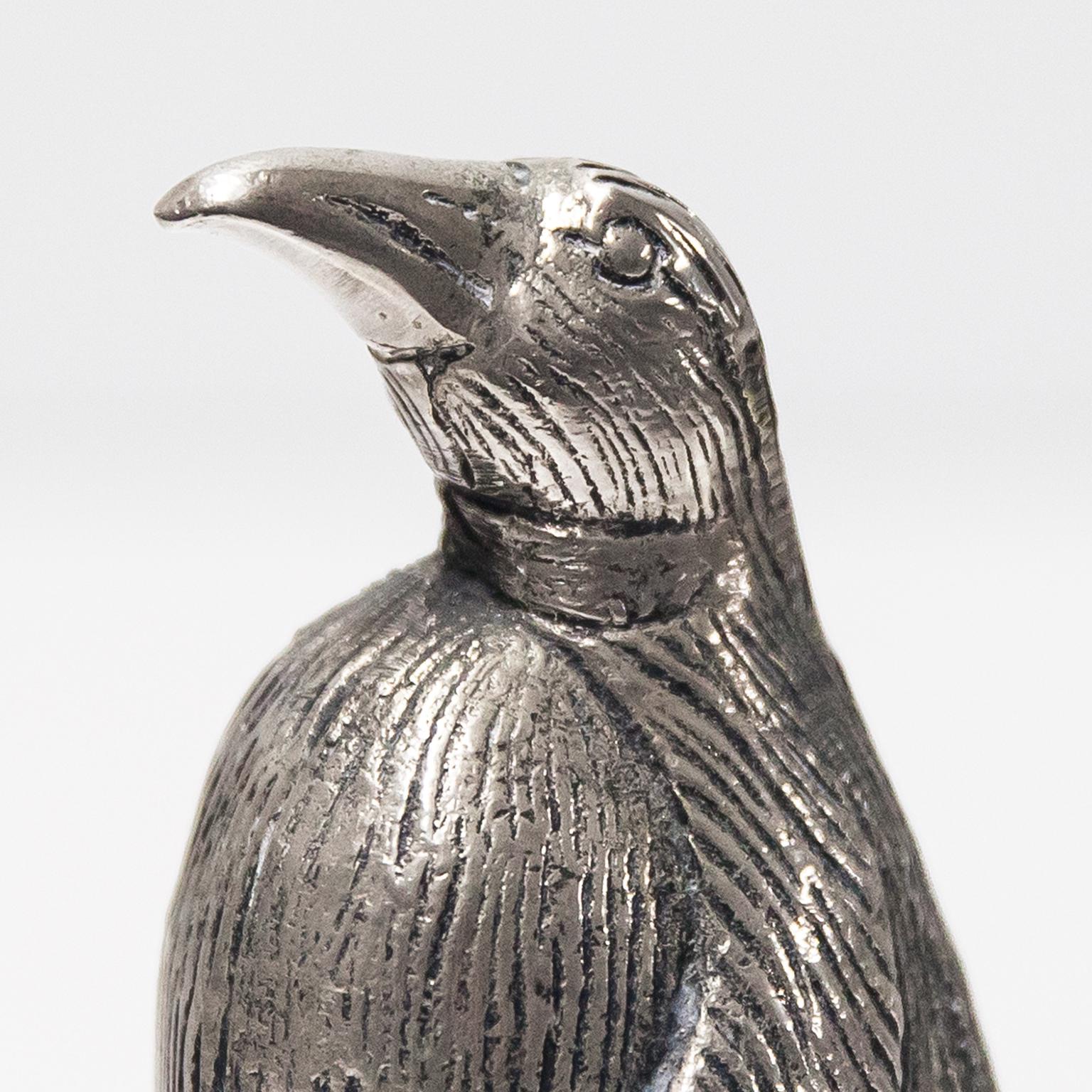 Gucci Vintage Salero Pimentero Pingüino Años 60 Chapado en plata