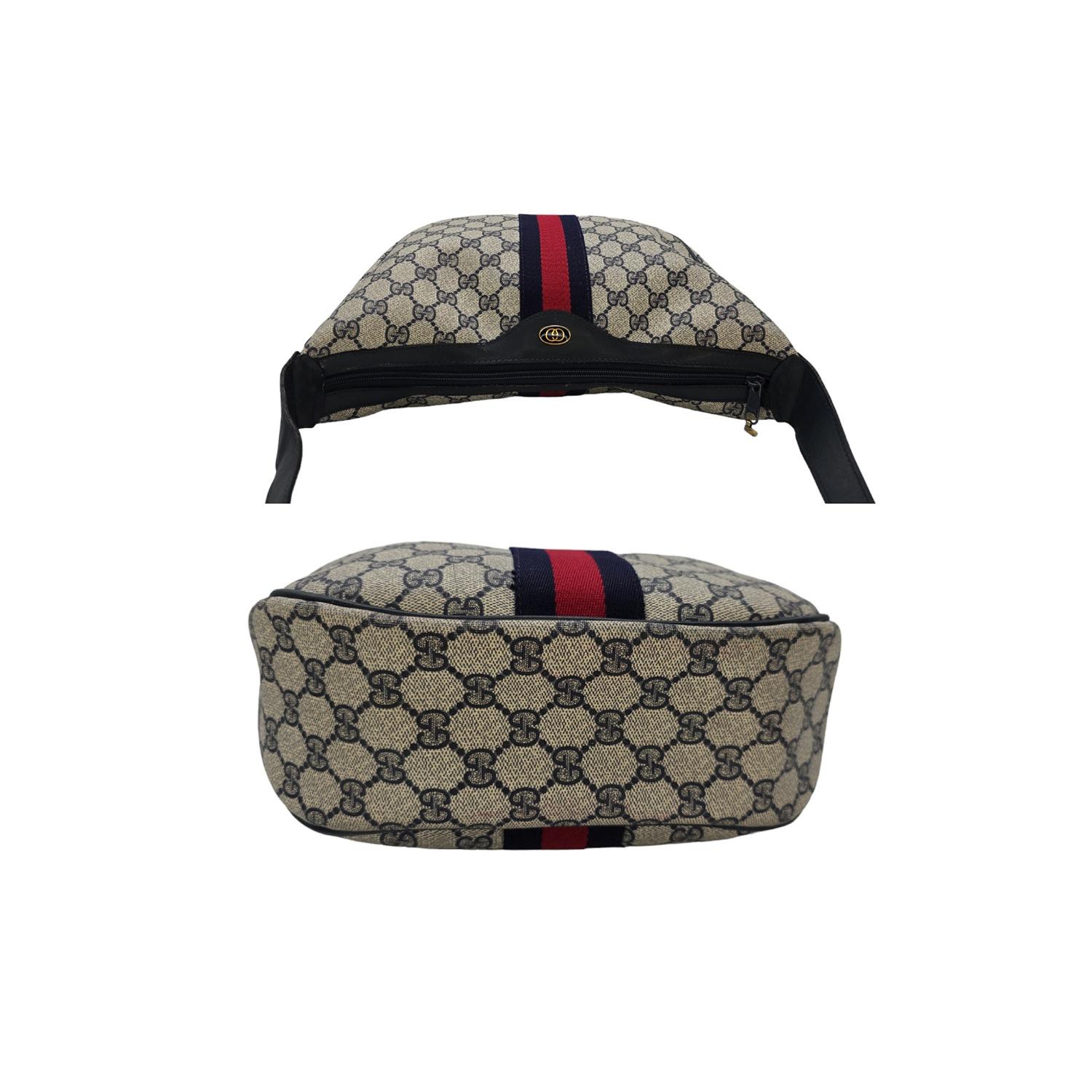 Women's Gucci Vintage Sherry Ophidia Web Navy Crossbody For Sale