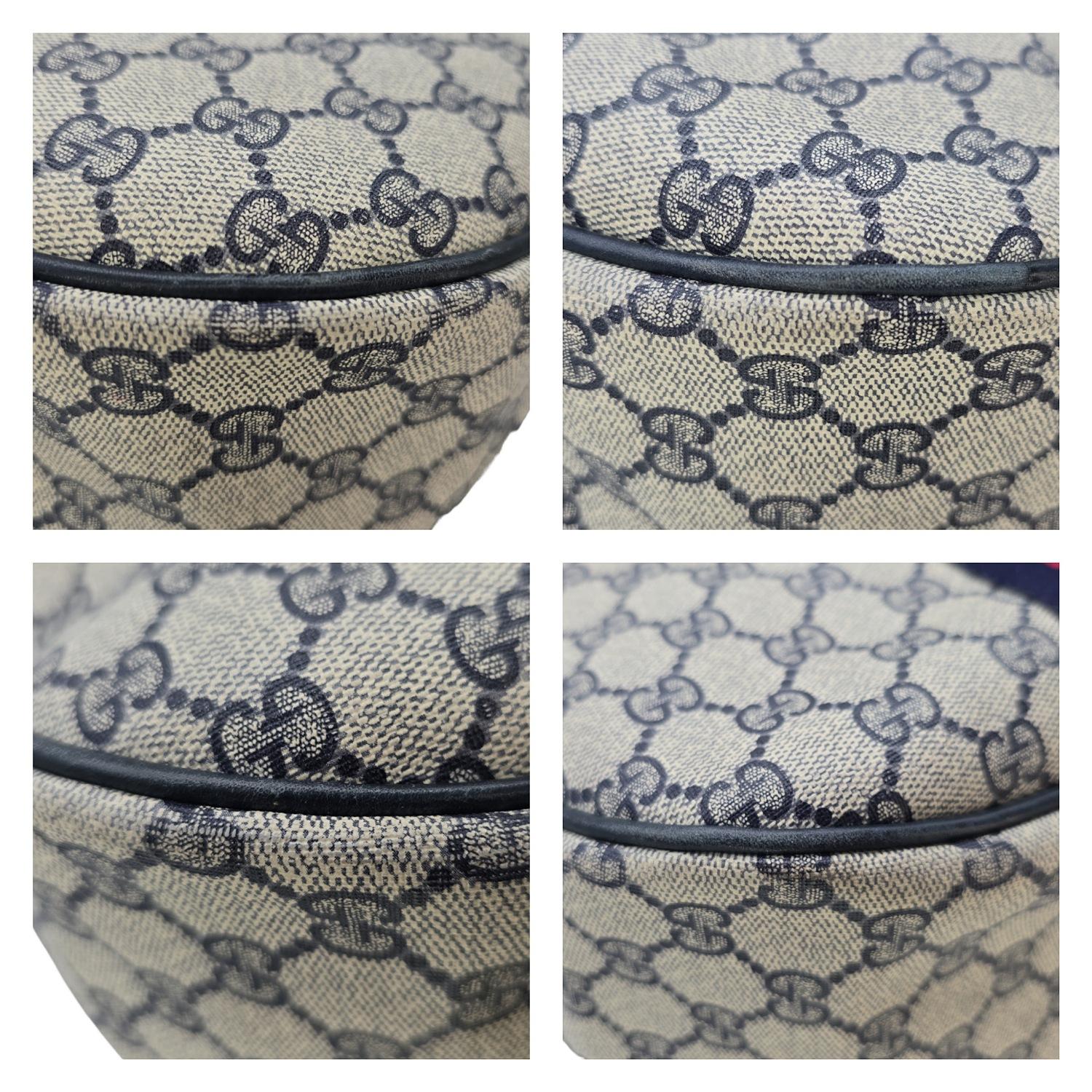 Gucci Vintage Sherry Ophidia Web Navy Crossbody For Sale 3