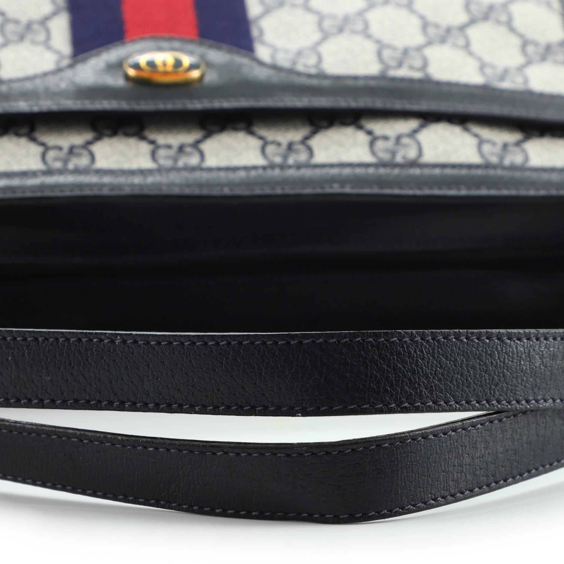 Gucci Vintage Umhängetasche GG aus beschichtetem Segeltuch Medium 3