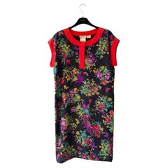 Gucci Vintage Silk Mid-Length Dress in Multicolour