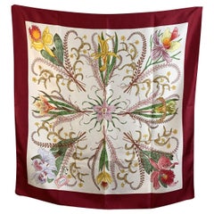 Gucci Vintage Silk Scarf Orchidee Orchids 1974 Accornero For Sale at ...