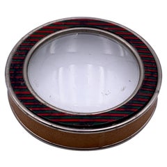 Gucci Vintage Silver Metal Round Magnifying Reading Glass