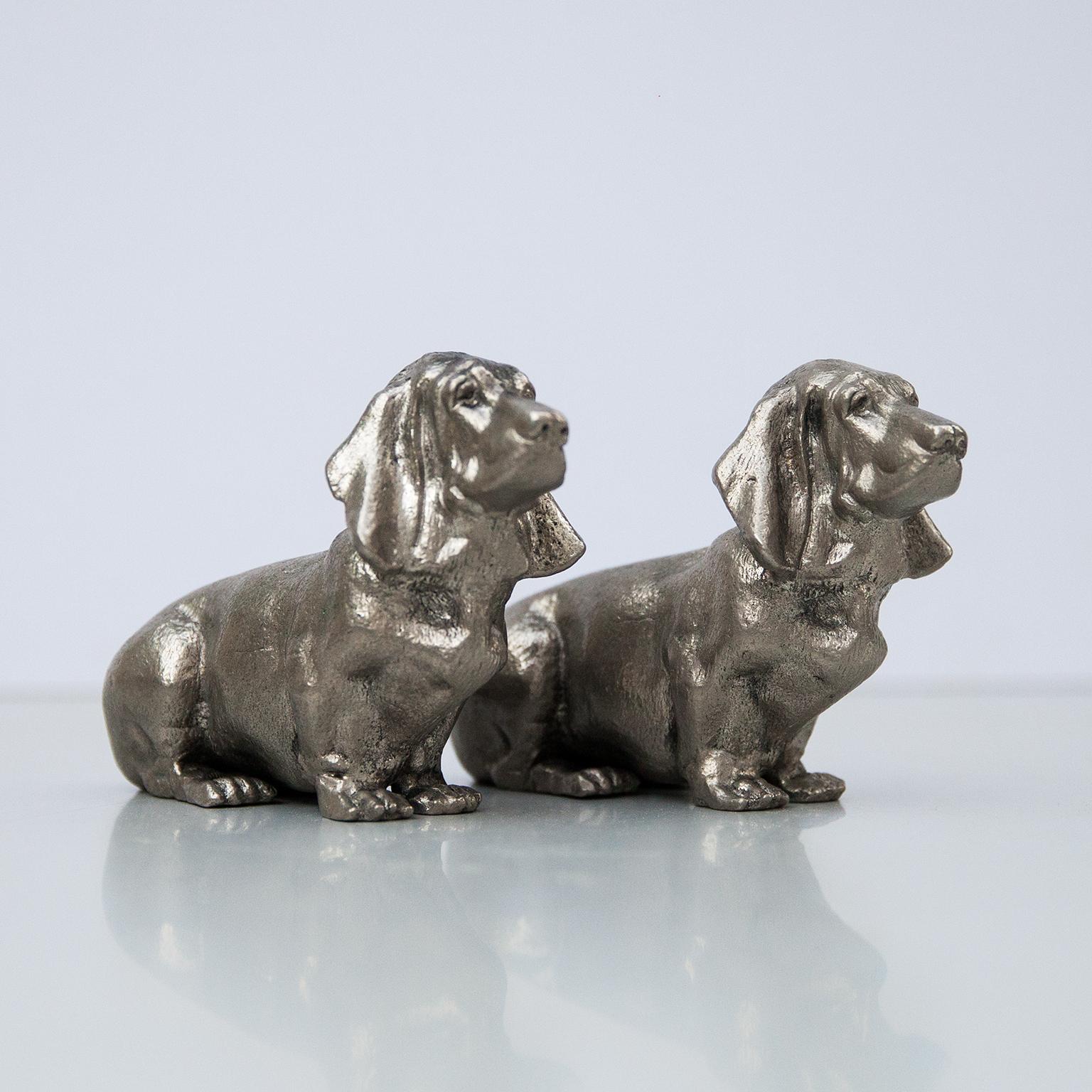 Gucci Vintage Silver Plated Basset, 1960s In Good Condition In Munich, DE