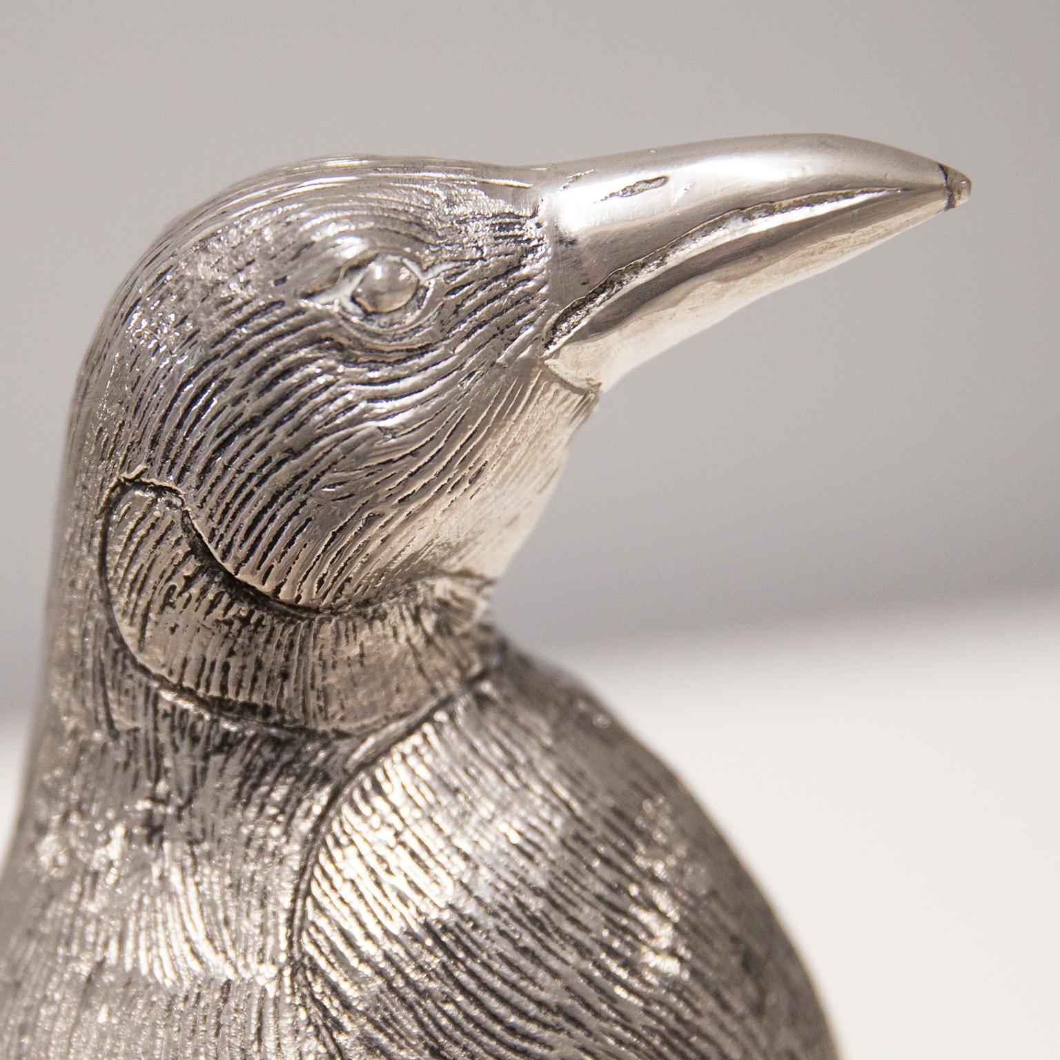 Hollywood Regency Gucci Vintage Silver Plated Penguin 1970s
