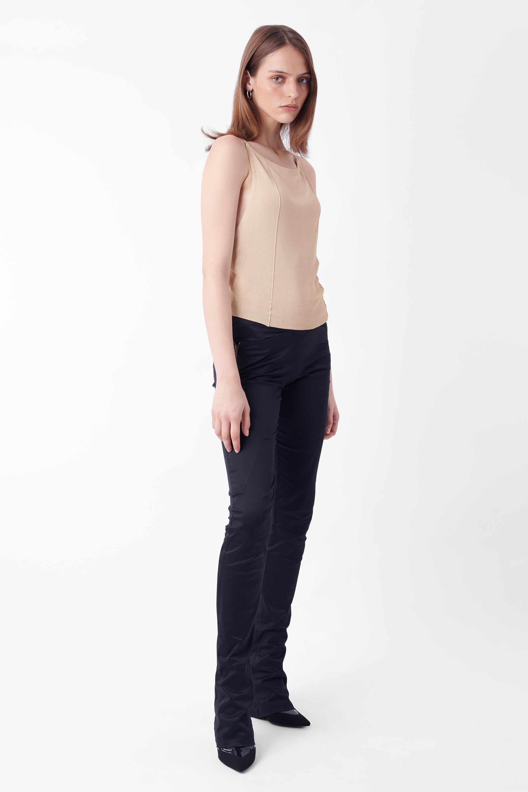Gucci by Tom Ford Spring Summer 1997 beige vest. Features cross back top with an  open back. In excellent vintage condition.

Brand: Gucci
Size: UK 8
Color: Beige
Label size: Small
Modern size: UK: 8 to 10, US: 2 to 6, EU: 36 to 38
Fabric:
