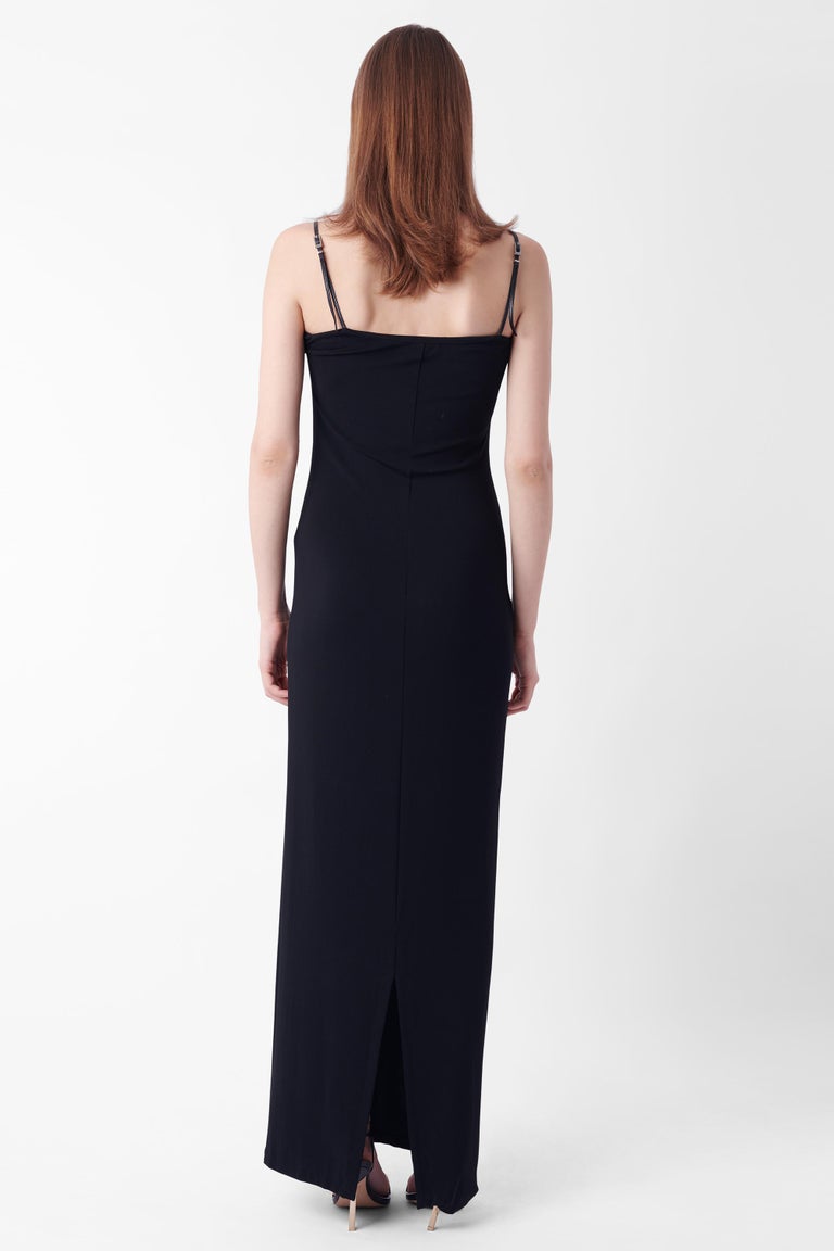 Gucci Vintage SS 1998 Black Maxi Strappy Dress For Sale at 1stDibs