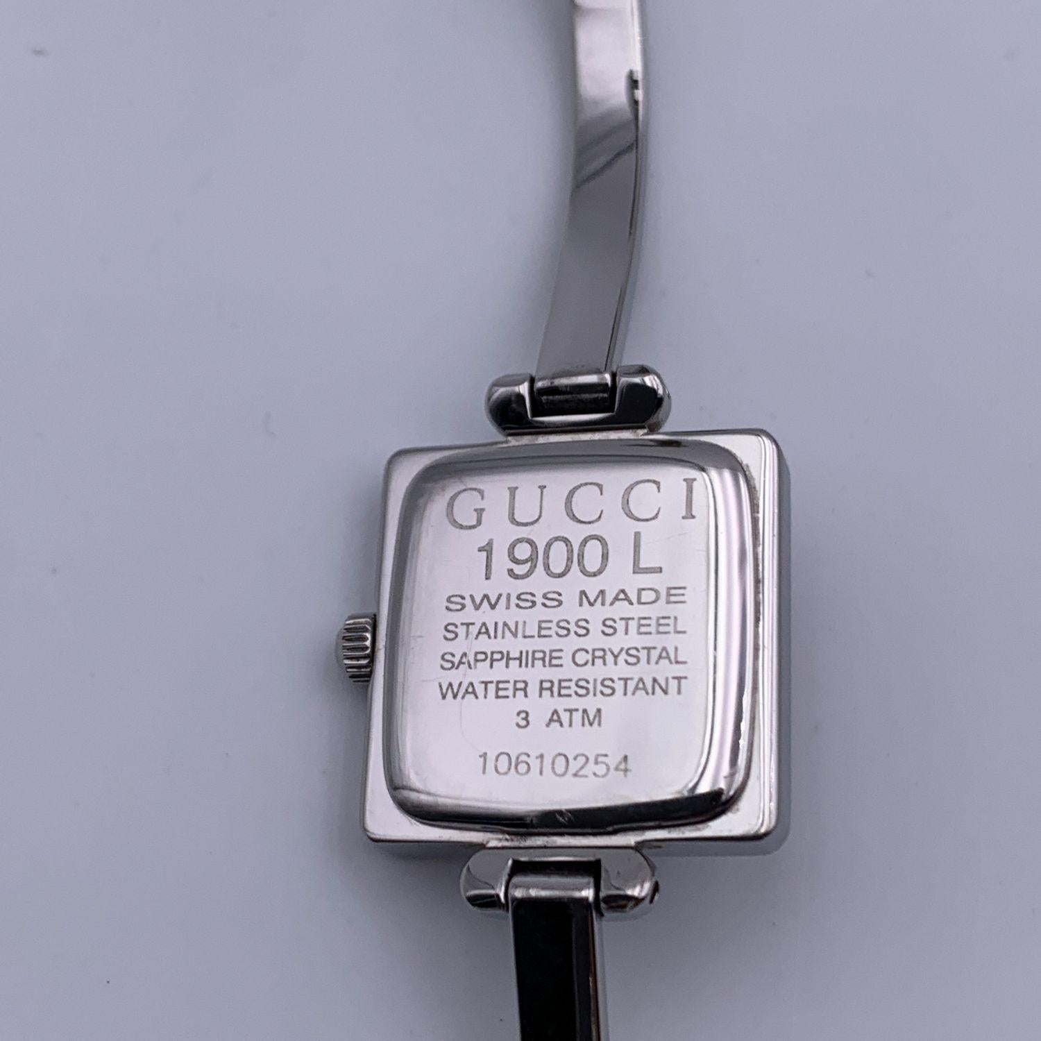 gucci silver bangle watch