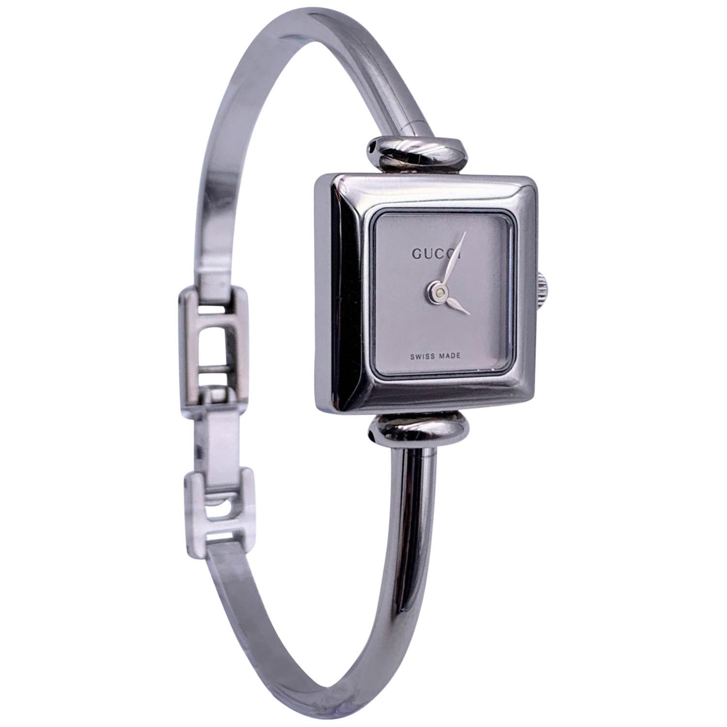 Gucci Silver Bangle Watch - 2 For Sale on 1stDibs | gucci bangle watch  silver