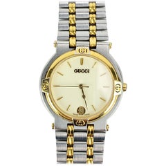 Gucci Vintage Stainless Steel Mod 9000 M Unisex Wrist Watch